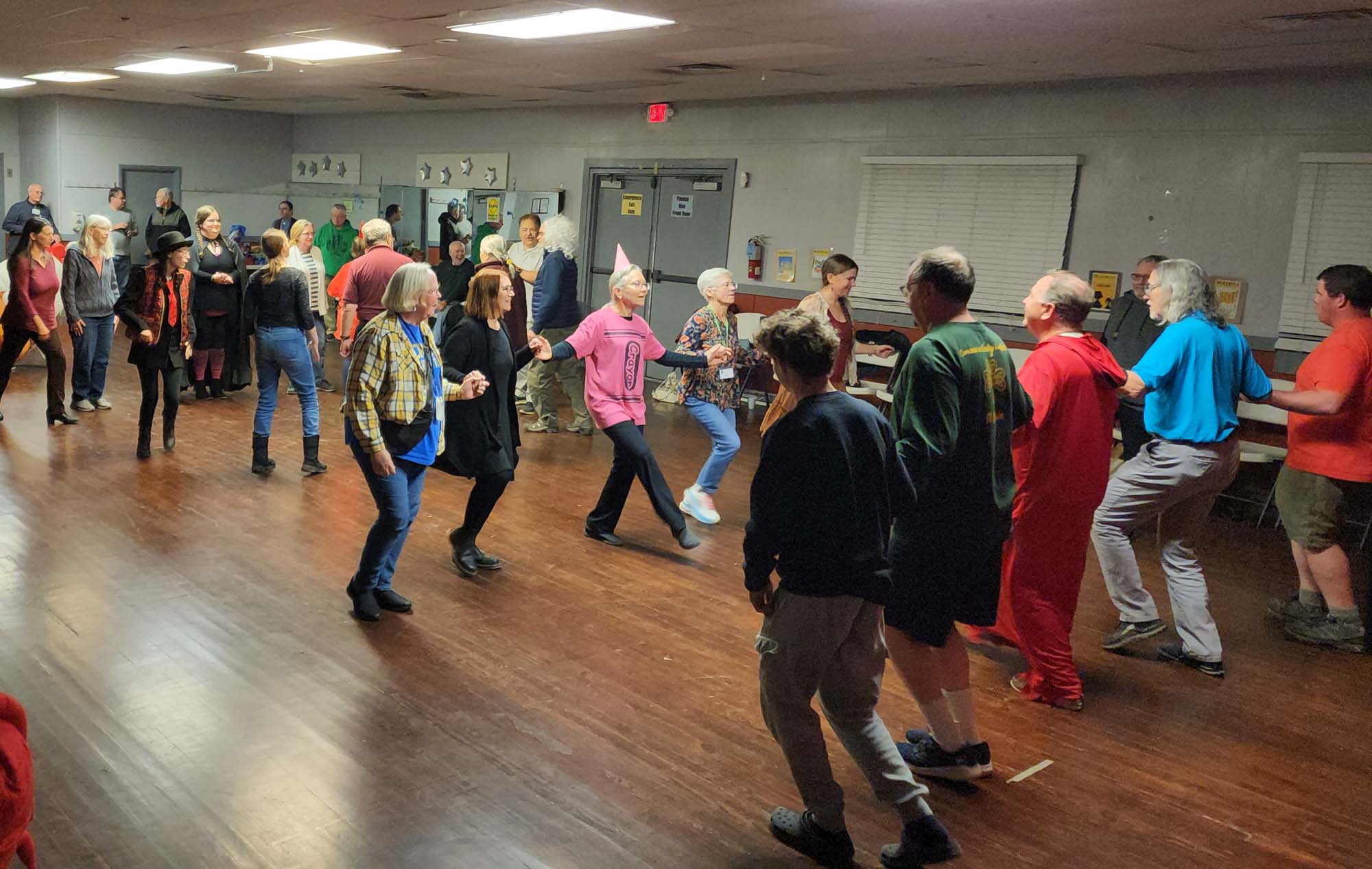Dancers at an Irish Language Immersion Weekend Ceili in Jameson, PA in November 2024. (Photo: Sharon Schultz)