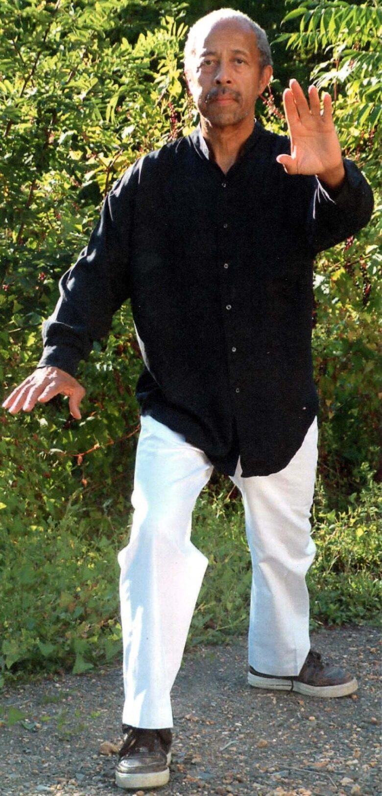 Nathan Spivey demonstrating a pose.