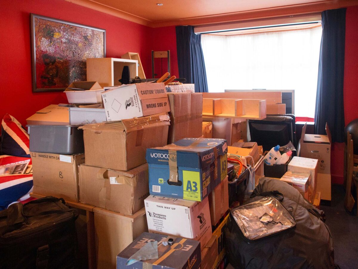 picture of a clutered room